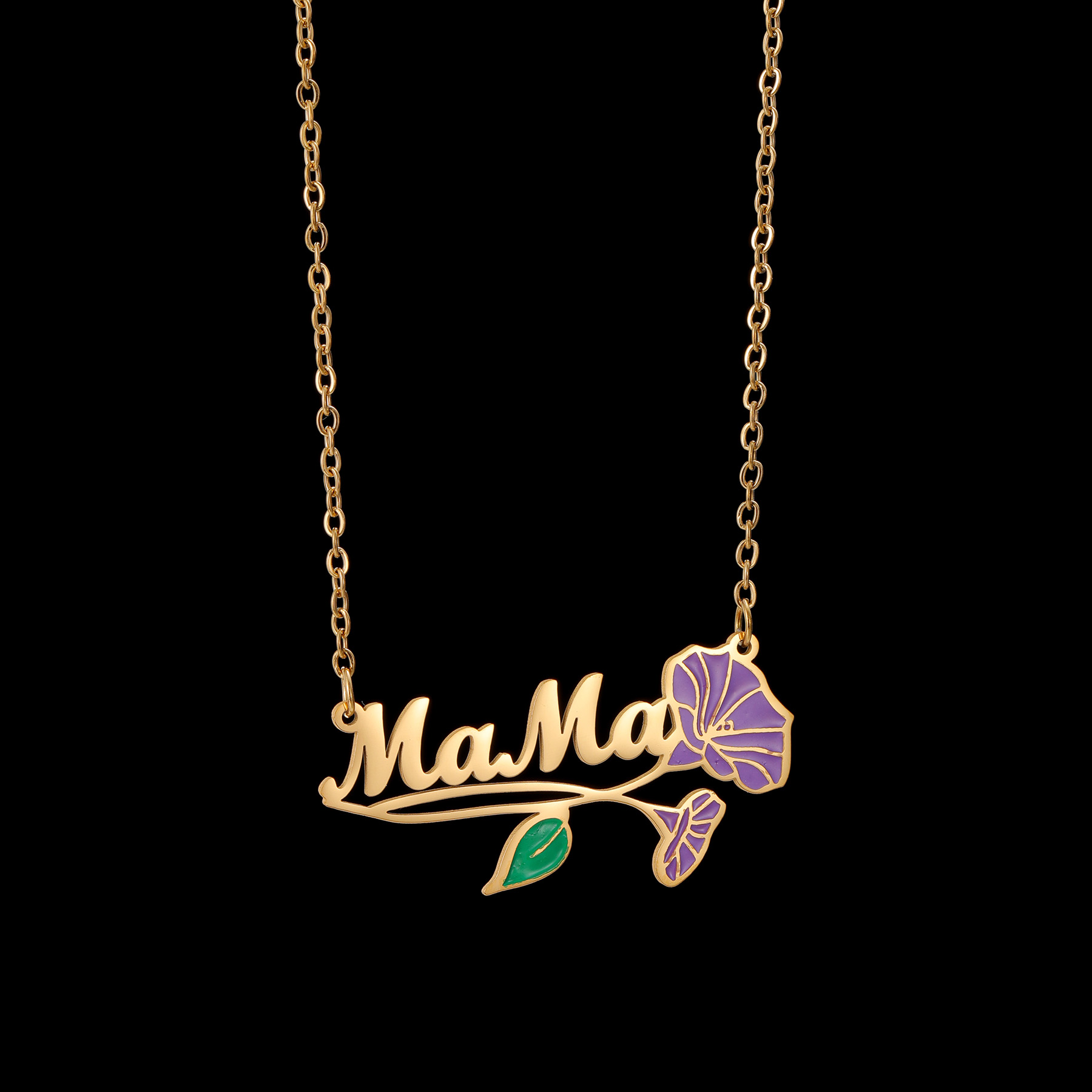 Acheerup Colar com nome person - Birth Flower Necklace avaliação e preço