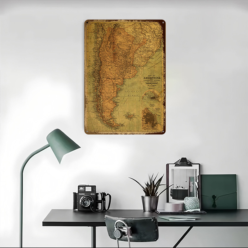 Mapa Vintage da Argentina em P - Custom Map Poster avaliação e preço