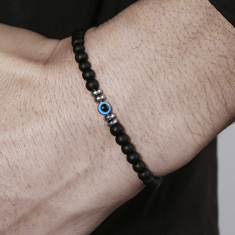 Moda 4mm obsidiana hematita na - Coordinates Bracelet avaliação e preço
