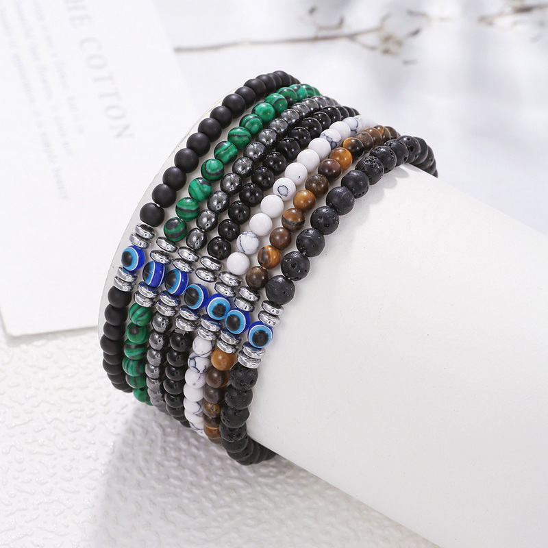Moda 4mm obsidiana hematita na - Coordinates Bracelet avaliação e preço