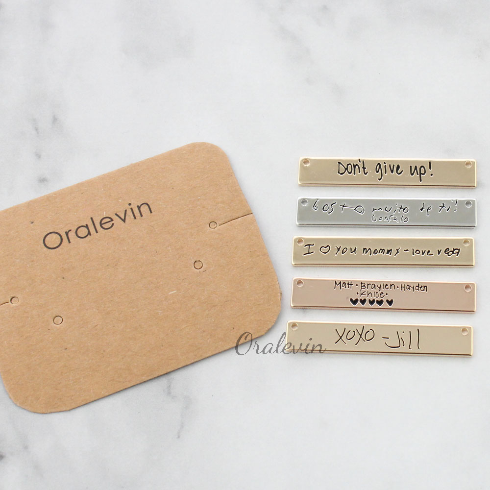 Personalizado Personalizado Re - Handwriting Necklace Bar avaliação e preço