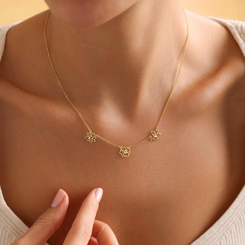 Colar personalizado de flores  - Birth Flower Necklace avaliação e preço
