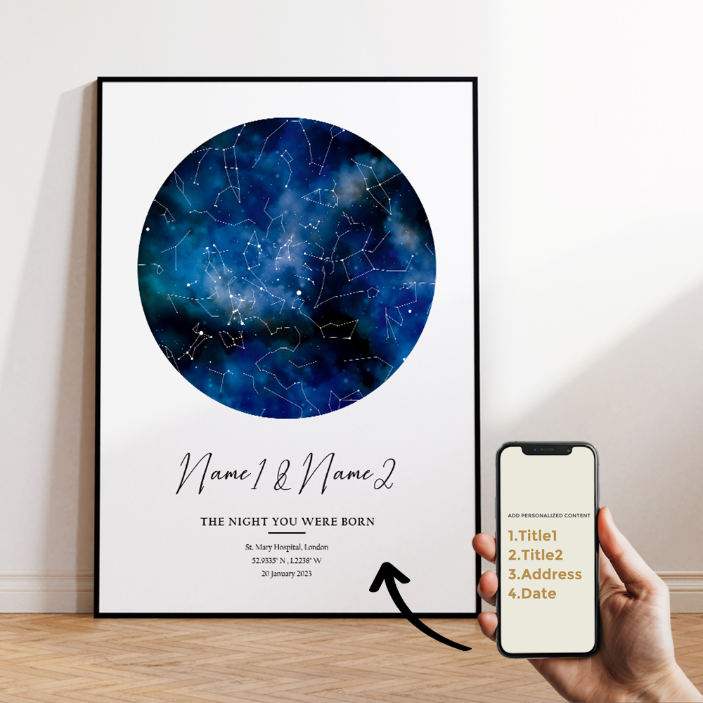 Moderno personalizado céu notu - Custom Map Poster avaliação e preço