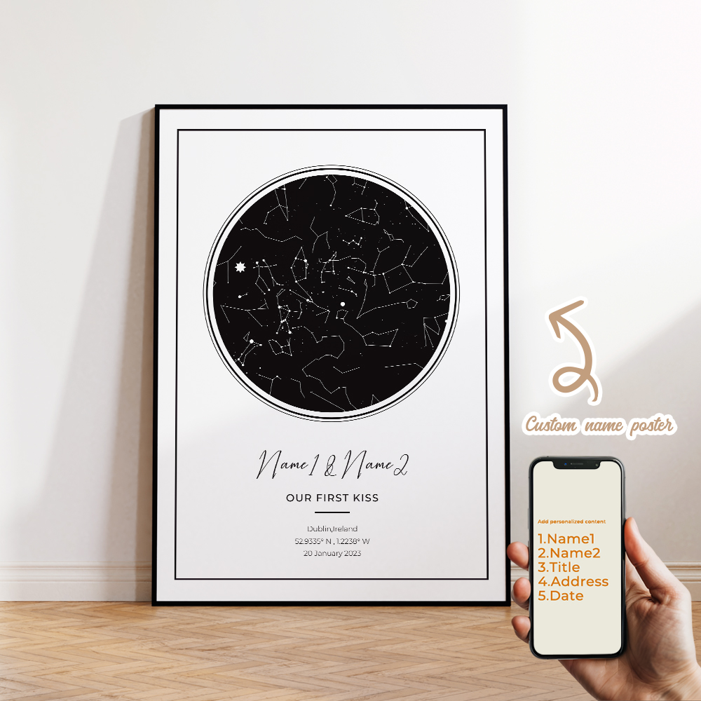Moderno personalizado céu notu - Custom Map Poster avaliação e preço