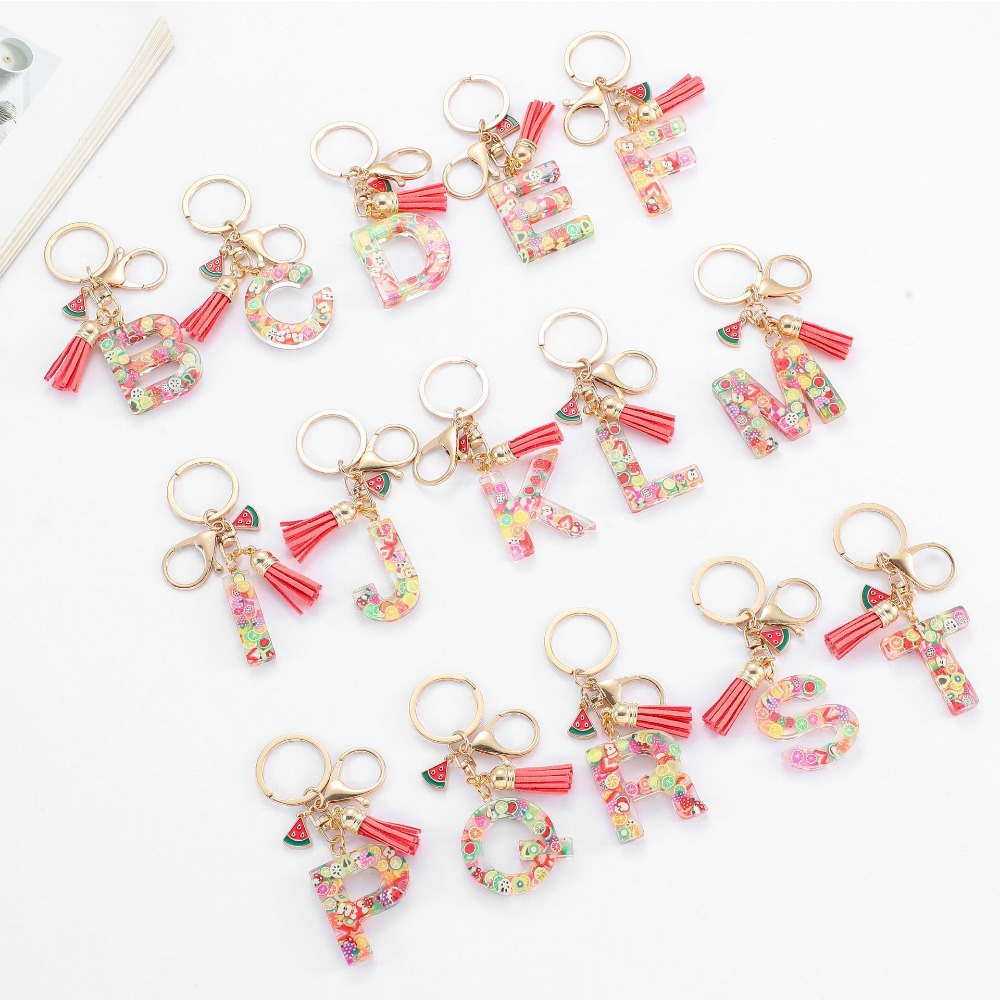 Personalizado A-Z chaveiro fiv - Monogram Keychain Leather avaliação e preço