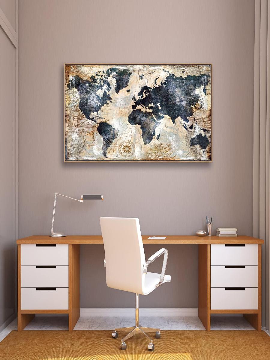Mapa mundi emoldurado, arte de - Custom Star Map avaliação e preço