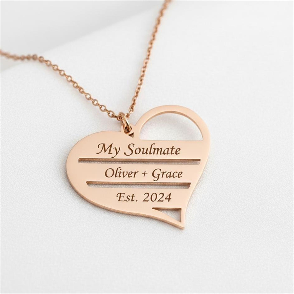 Colar de coração personalizado - Birth Flower Necklace avaliação e preço