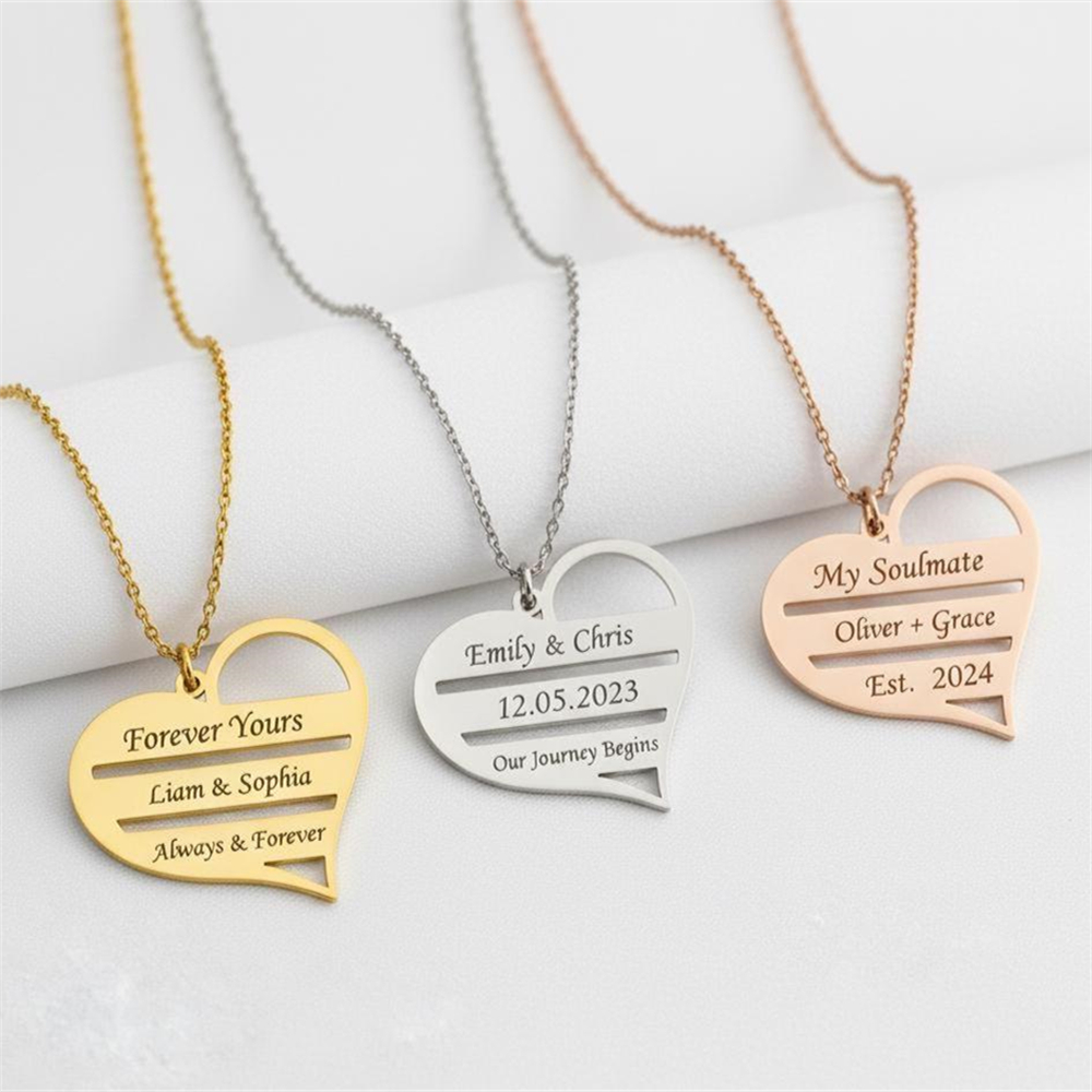 Colar de coração personalizado - Birth Flower Necklace avaliação e preço